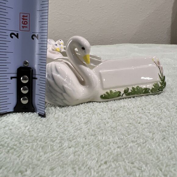MCM Nameplate Name tags Kitsch Vintage Glazed Ceramic Swan 1950’s Lot Of  9 - Picture 7 of 8